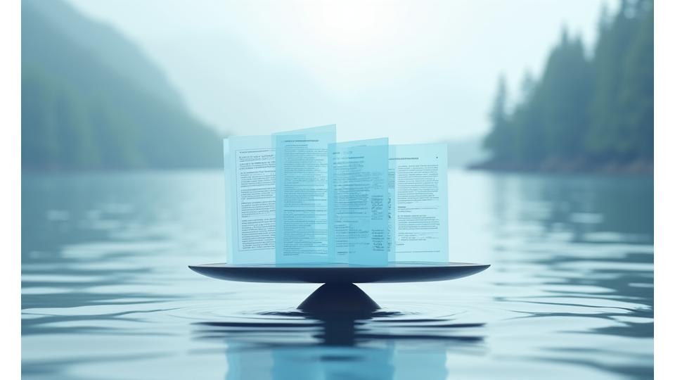 Abstract image showing a balanced scale with documents, representing legal fairness and transparency in terms of service.