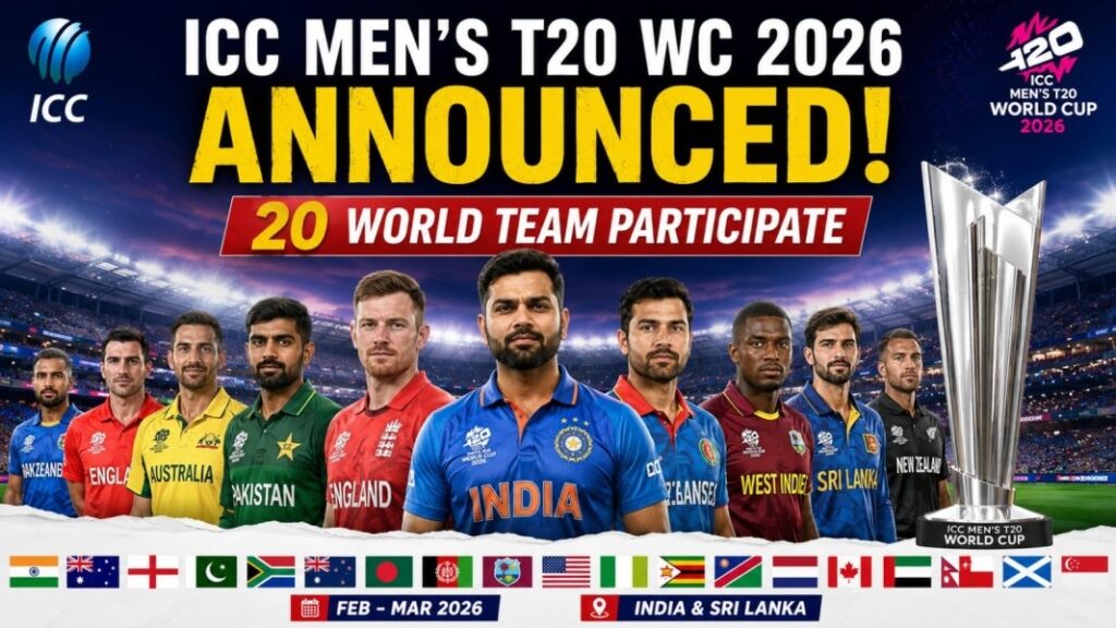 ICC Men's T20 World Cup 2026 Announced