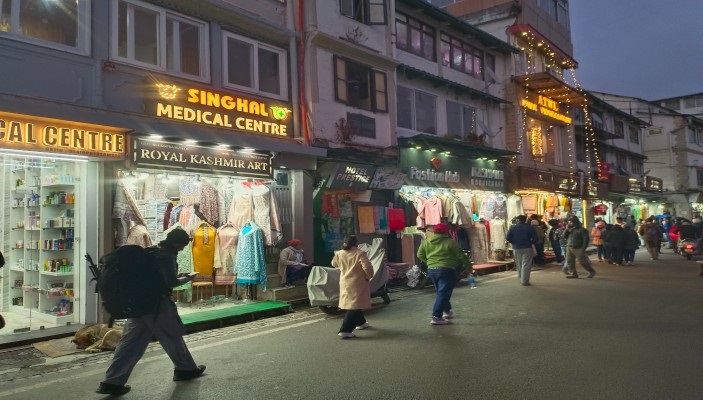 Mall Road Mussoorie Night View