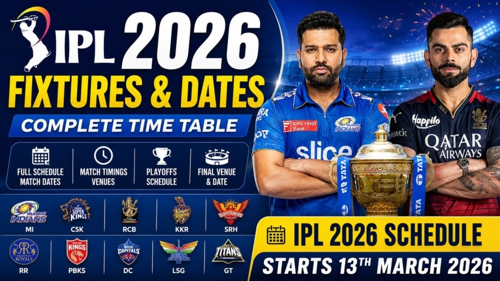 IPL 2026 Fixtures Dates and Venus