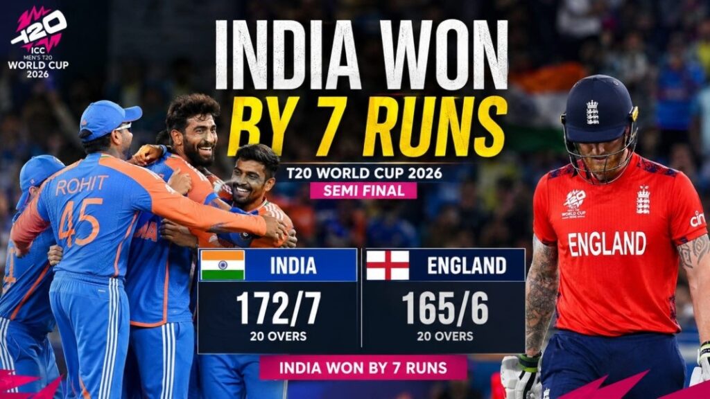 India vs England Semi Final 2026