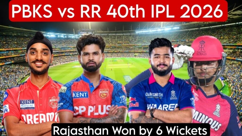 PBKS vs RR 40th Battle IPL 2026