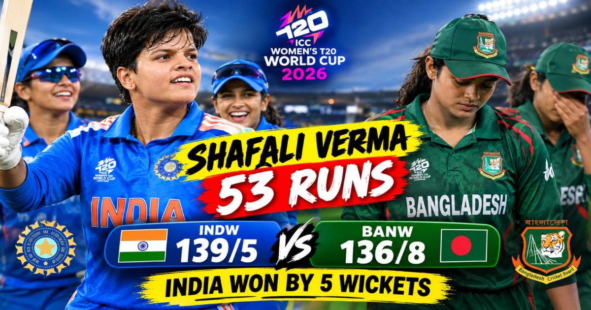 Shafali Verma Scored 53 runs off 34 balls