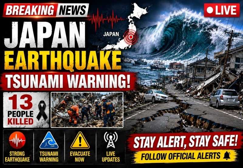 Earthquake epicenter 900 km from Tokyo.
