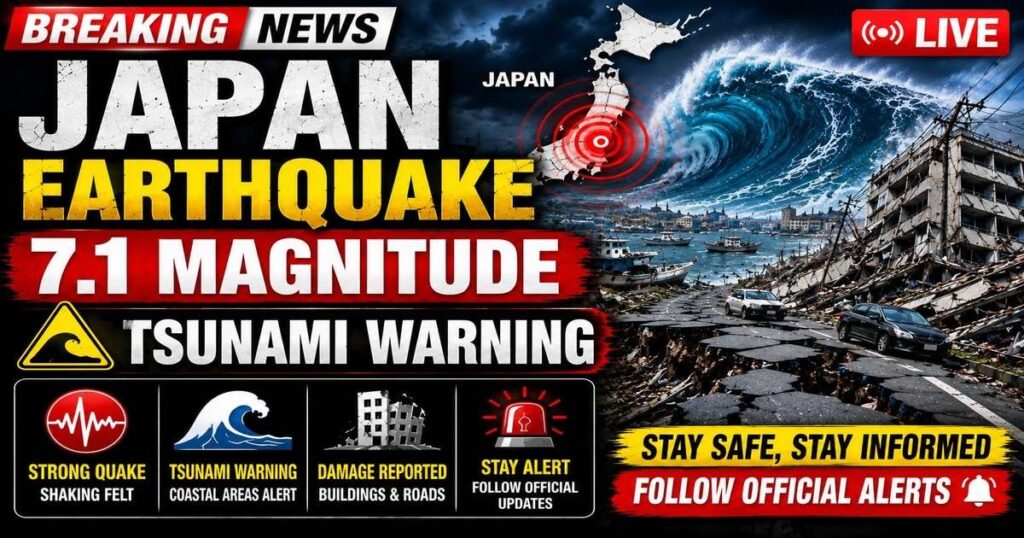 Japan Earthquakes Tsunami Warning Today