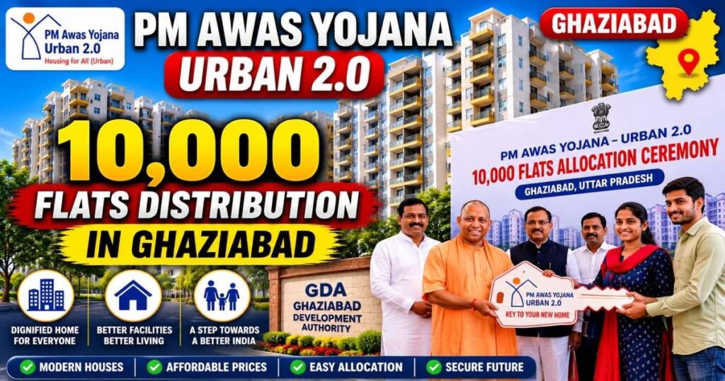 PM Awas Yojana Distribute 10K Flats