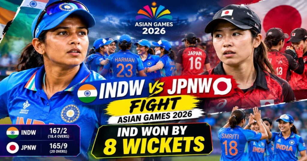 INDW vs JPNW Fight Asian Games 2026