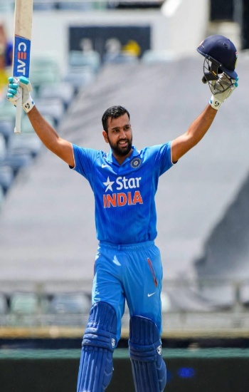 Rohit Sharma scored 101 runs off 75 balls.
